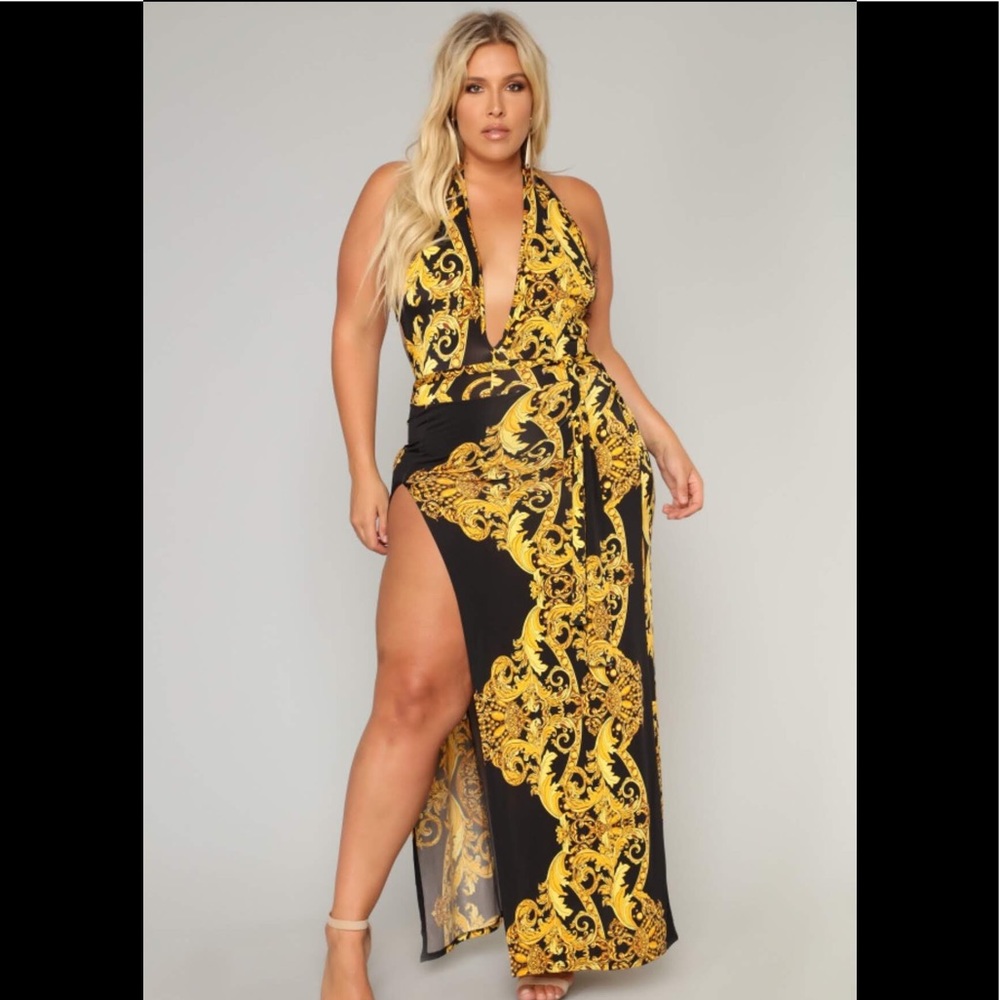 Plus size spilt dress